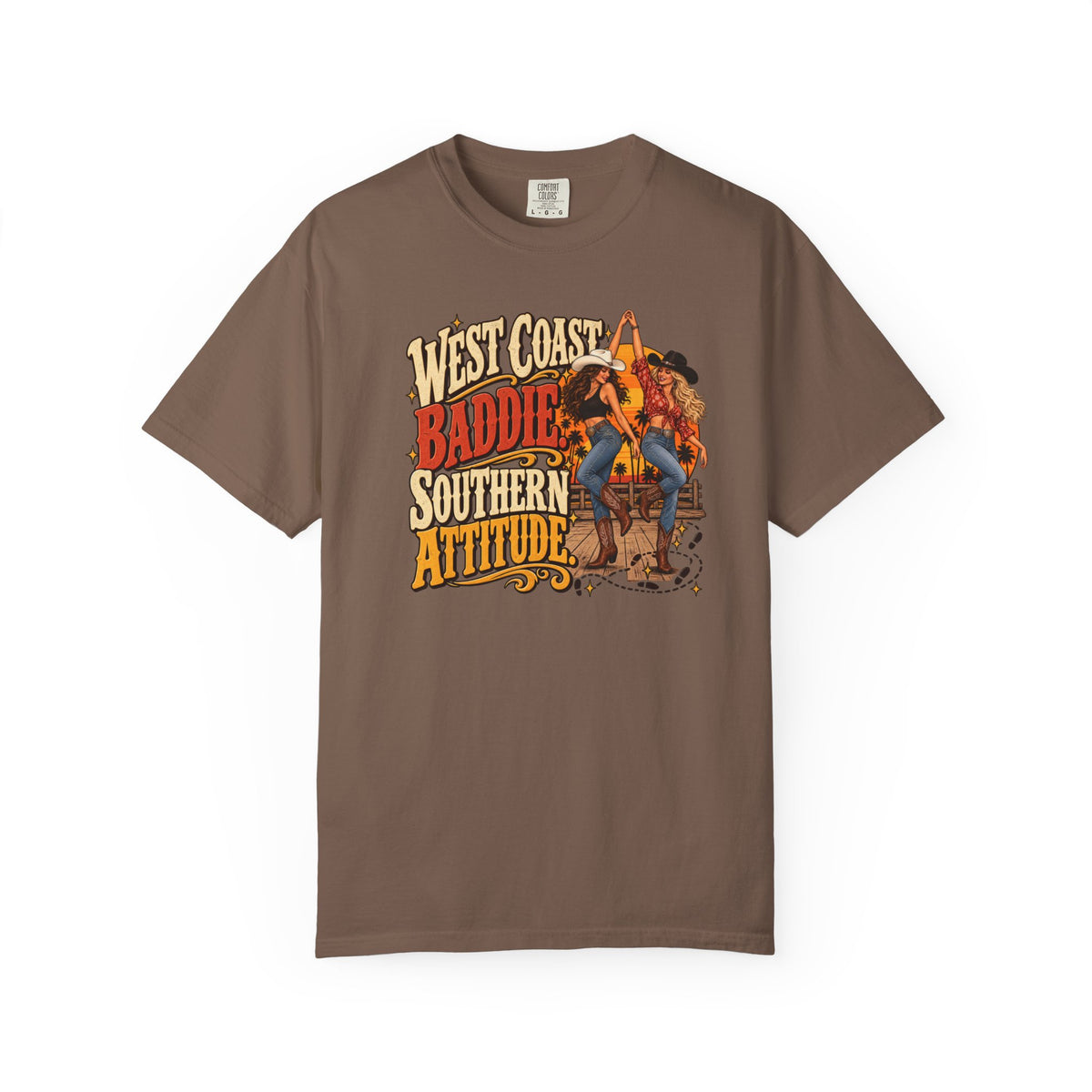 West Coast Baddie Southern Attitude Shirt, West Coast Swing Dance Tee, Funny Cowgirl Gift, Comfort Colors 1717