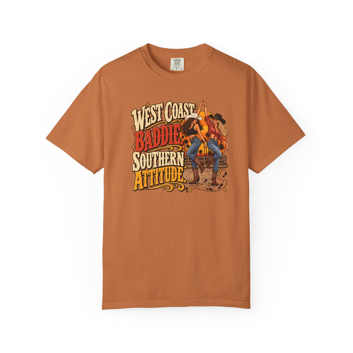 West Coast Baddie Southern Attitude Shirt, West Coast Swing Dance Tee, Funny Cowgirl Gift, Comfort Colors 1717