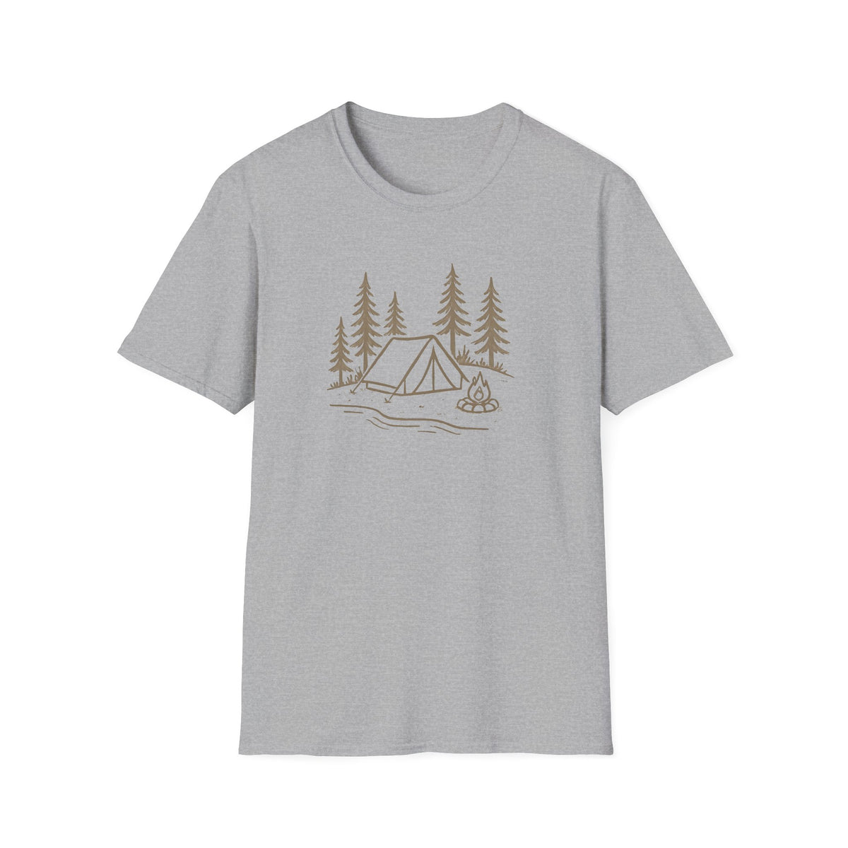 Camping Tent and Campfire T-Shirt