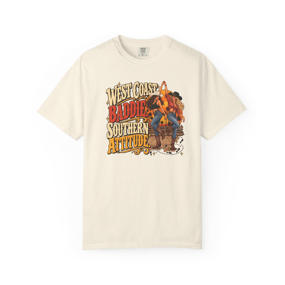 West Coast Baddie Southern Attitude Shirt, West Coast Swing Dance Tee, Funny Cowgirl Gift, Comfort Colors 1717