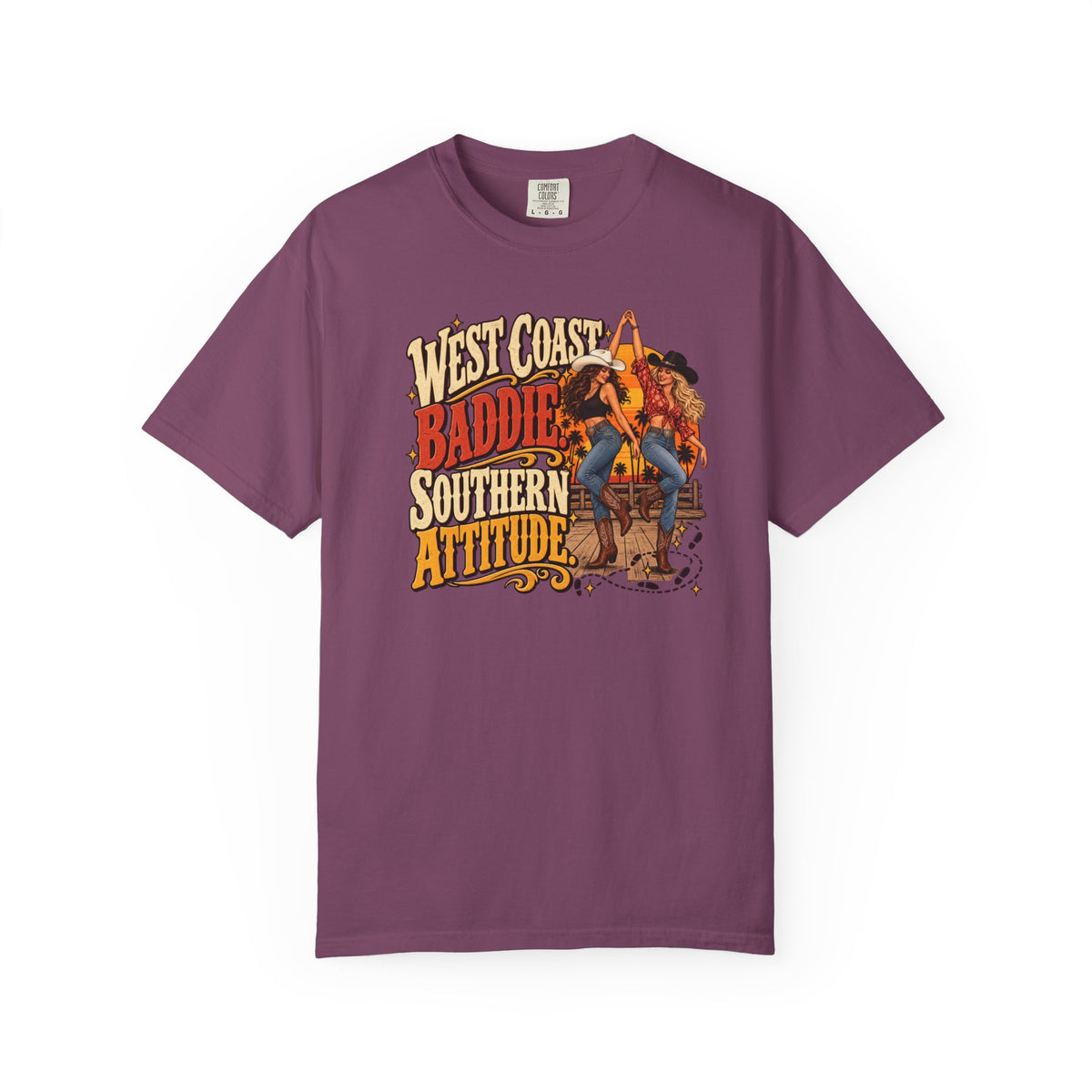 West Coast Baddie Southern Attitude Shirt, West Coast Swing Dance Tee, Funny Cowgirl Gift, Comfort Colors 1717