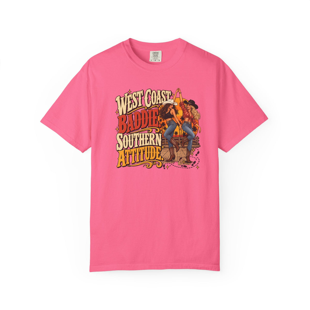 West Coast Baddie Southern Attitude Shirt, West Coast Swing Dance Tee, Funny Cowgirl Gift, Comfort Colors 1717