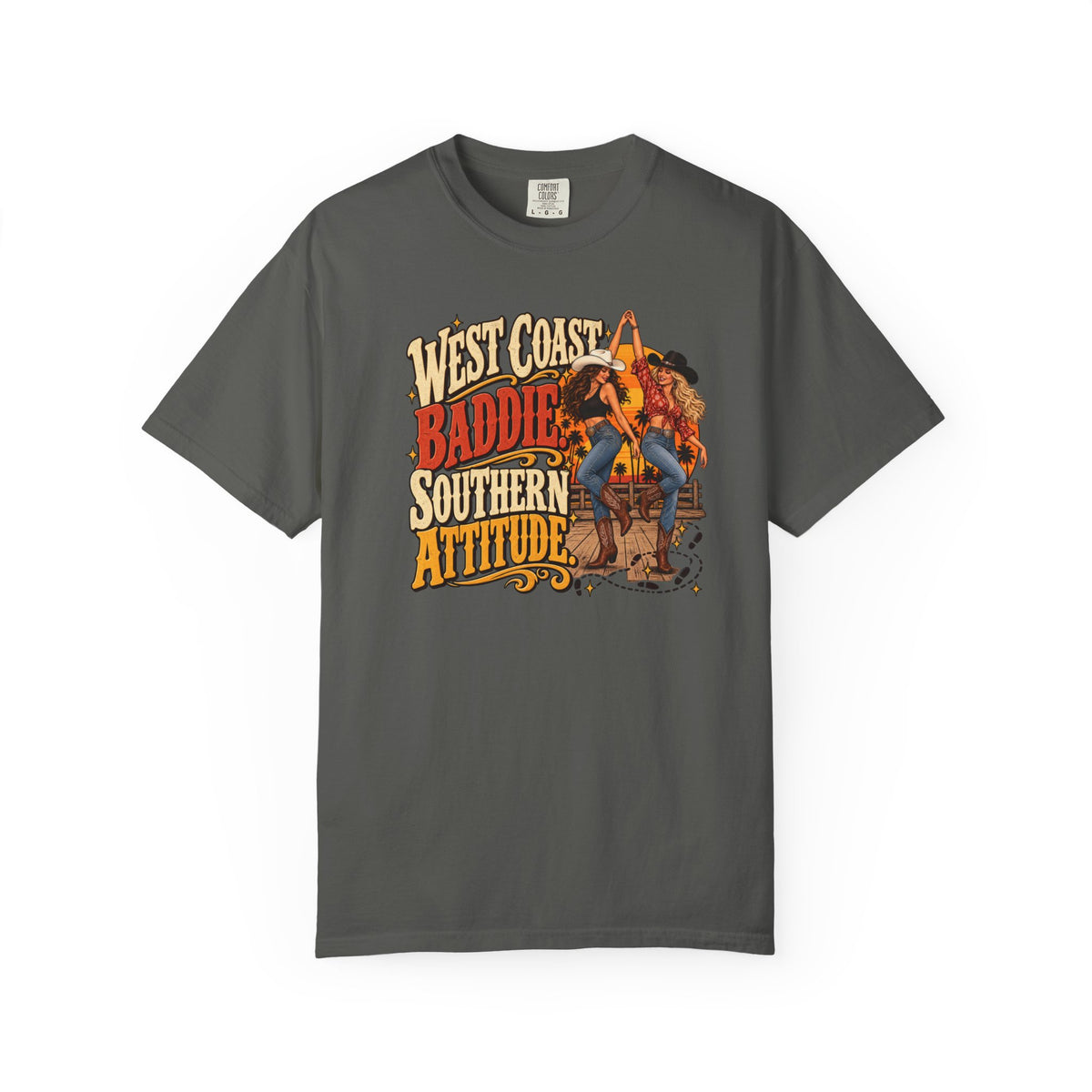 West Coast Baddie Southern Attitude Shirt, West Coast Swing Dance Tee, Funny Cowgirl Gift, Comfort Colors 1717