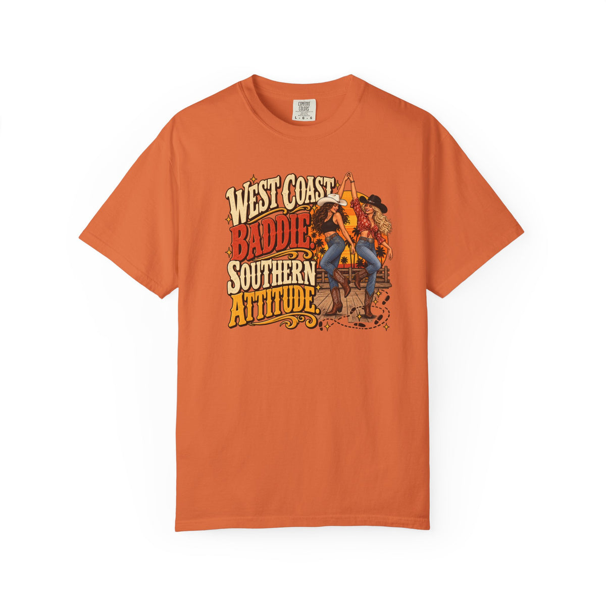 West Coast Baddie Southern Attitude Shirt, West Coast Swing Dance Tee, Funny Cowgirl Gift, Comfort Colors 1717